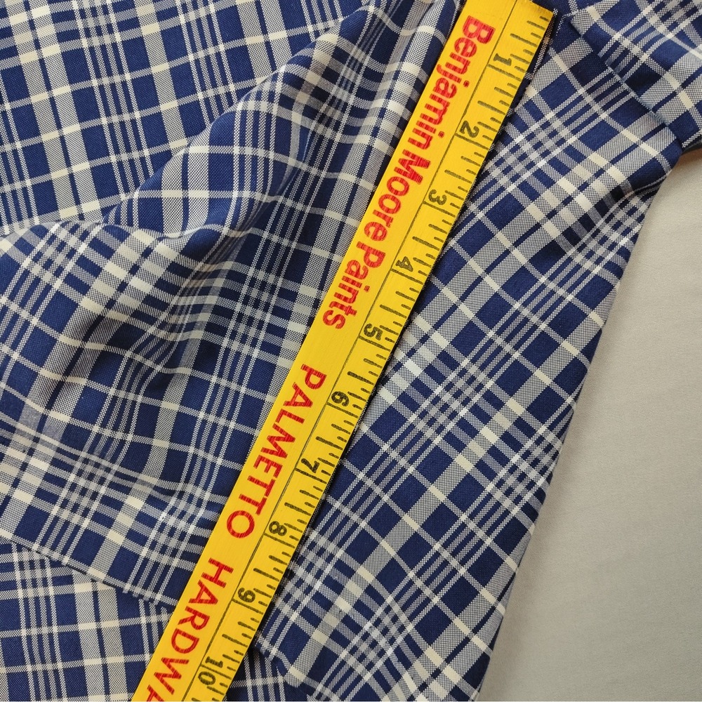 IZOD PerformX Golf Shorts Men's 42 Blue Plaid Performance Stretch Flat Front - Picture 8 of 13